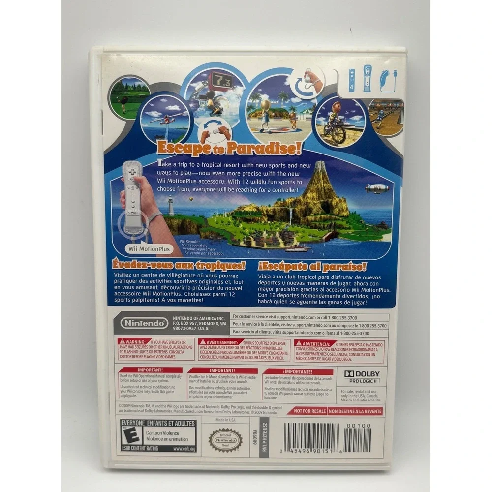 Wii Sports Resort Nintendo Wii Game CIB Manual 12 Sports RVL-RZTE-USA